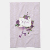 Lilacs gepersonaliseerde keukenhanddoek (Verticaal)