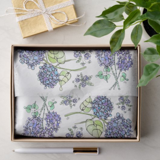 Lilacs & Hydrangeas - Decoupage Tissue Paper Tissuepapier (Geschenk)