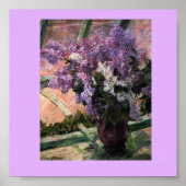 "Lilacs in a window" van Mary Cassatt 1880 Poster (Voorkant)