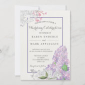Lilacs in Bloom Spring Wedding Kaart (Voorkant)
