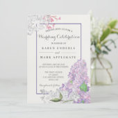 Lilacs in Bloom Spring Wedding Kaart (Staand voorkant)