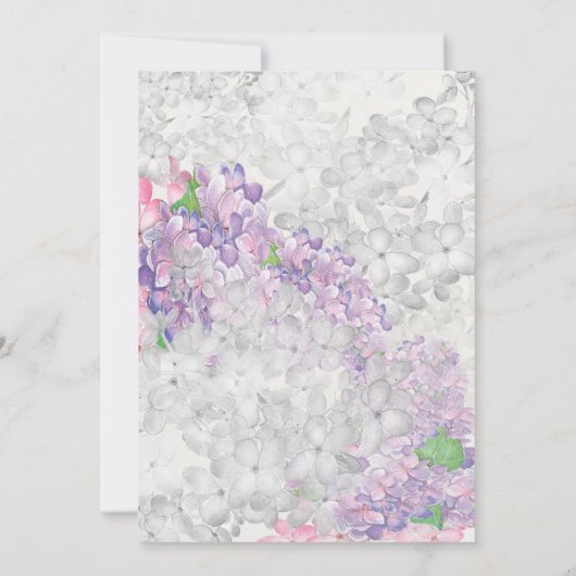 Lilacs in Bloom Spring Wedding Kaart (Achterkant)