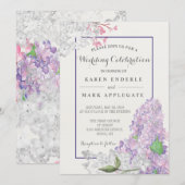 Lilacs in Bloom Spring Wedding Kaart (Voorkant / Achterkant)