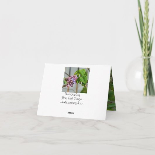 Lilacs in de lente kaart (Achterkant)