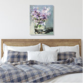 Lilacs in een glas van Edouard Manet Canvas Afdruk (Insitu (Slaapkamer))