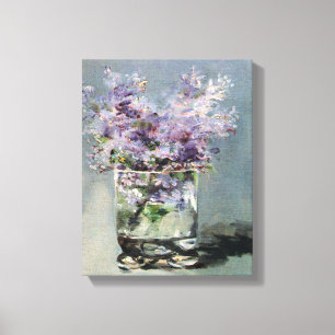 Lilacs in een glas van Edouard Manet Canvas Afdruk