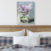 Lilacs in een glas van Edouard Manet Canvas Afdruk (Insitu (Slaapkamer))