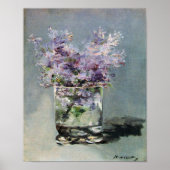 Lilacs in een Glass Edouard Manet Fine Art Poster (Voorkant)