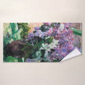 Lilacs in een raam, Mary Cassatt Badhanddoek (Badhanddoek)