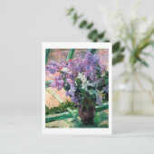 Lilacs in een raam, Mary Cassatt Briefkaart (Staand voorkant)