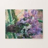 Lilacs in een raam, Mary Cassatt Legpuzzel (Horizontaal)