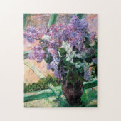 Lilacs in een raam, Mary Cassatt Legpuzzel (Verticaal)