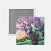 Lilacs in een raam, Mary Cassatt Magneet (Voorkant / Achterkant)