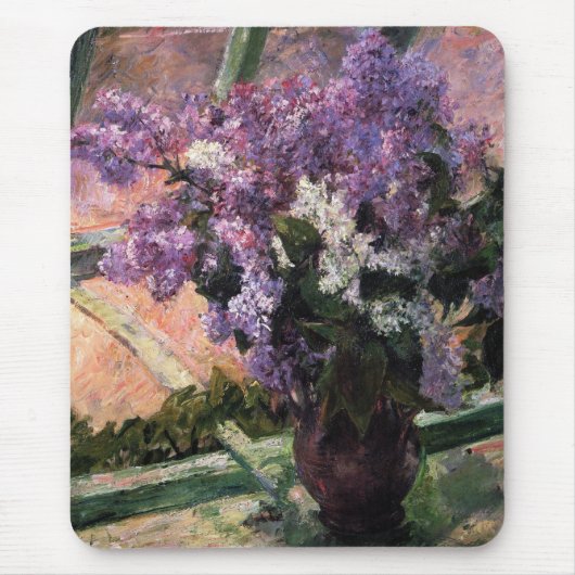 Lilacs in een raam, Mary Cassatt Mousepad Muismat (Voorkant)