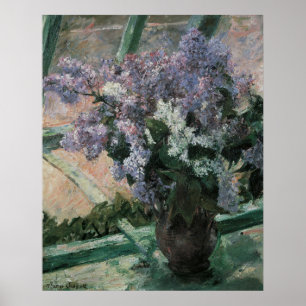Lilacs in een raam, Mary Cassatt Poster