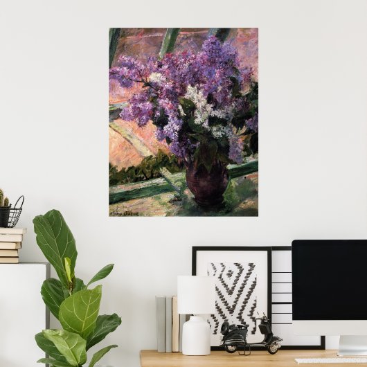 Lilacs in een raam, Mary Cassatt Poster (Thuiskantoor)