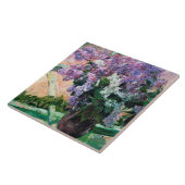 Lilacs in een raam, Mary Cassatt Tegeltje (Zijkant)