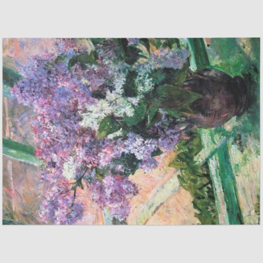 Lilacs in een raam, Mary Cassatt Tissuepapier (Voorkant)