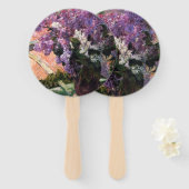 Lilacs in een raam van Mary Cassatt Handwaaier (Voorkant en achterkant)