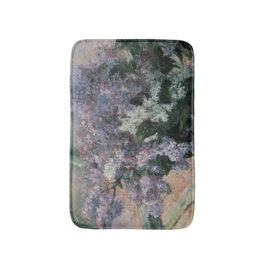 Lilacs in een raam van Mary Cassatt,  Kunst Badmat (Voorkant Verticaal)
