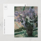 Lilacs in een raam van Mary Cassatt,  Kunst Briefkaart (Voorkant / Achterkant)