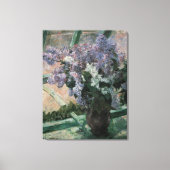 Lilacs in een raam van Mary Cassatt,  Kunst Canvas Afdruk (Voorkant)