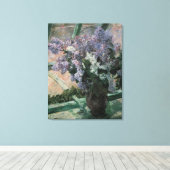 Lilacs in een raam van Mary Cassatt, Kunst Canvas Afdruk (Insitu (Houten vloer))