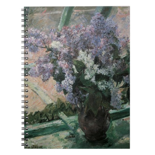 Lilacs in een raam van Mary Cassatt,  Kunst Notitieboek (Voorkant)