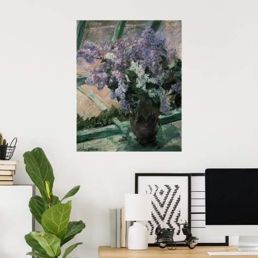 Lilacs in een raam van Mary Cassatt,  Kunst Poster (Thuiskantoor)