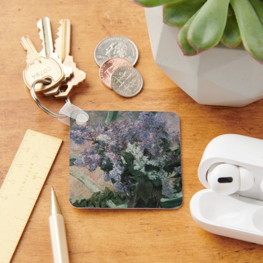 Lilacs in een raam van Mary Cassatt,  Kunst Sleutelhanger (Bureau)