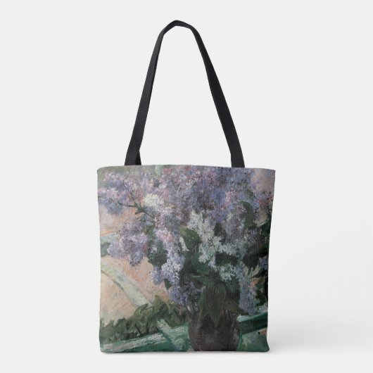 Lilacs in een raam van Mary Cassatt,  Kunst Tote Bag (Achterkant)