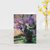 Lilacs in een venster kaart (Gele Bloem)