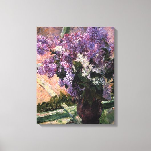 Lilacs in een venster | Mary Cassatt Canvas Afdruk (Voorkant)