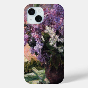 Lilacs in een venster   Mary Cassatt iPhone 15 Case