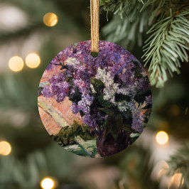 Lilacs in een venster | Mary Cassatt Keramisch Ornament