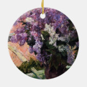 Lilacs in een venster | Mary Cassatt Keramisch Ornament (Achterkant)