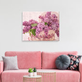 Lilacs in een Victoriaans Pet doos Canvas Afdruk (Insitu (Woonkamer))