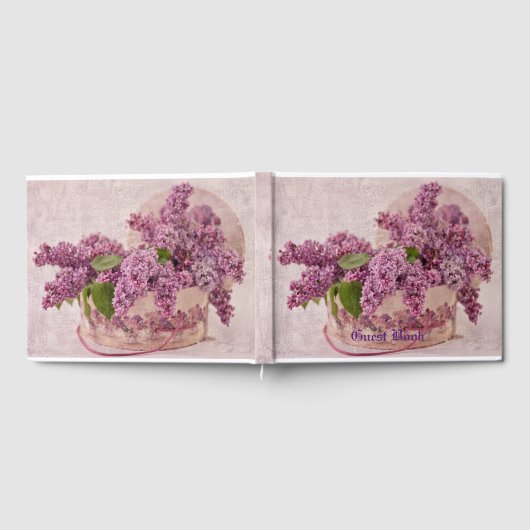 Lilacs in een Victoriaans Pet doos Gastenboek (Volledig)