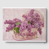 Lilacs in een Victoriaans Pet doos Gastenboek (Achterkant)