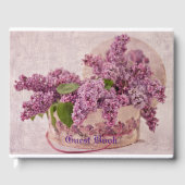 Lilacs in een Victoriaans Pet doos Gastenboek (Voorkant)
