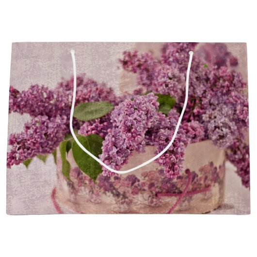 Lilacs in een Victoriaans Pet doos Groot Cadeauzakje (Voorkant)
