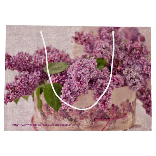 Lilacs in een Victoriaans Pet doos Groot Cadeauzakje (Achterkant)