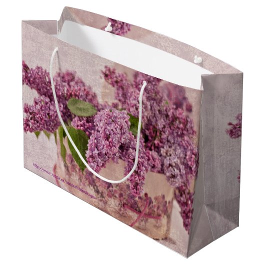 Lilacs in een Victoriaans Pet doos Groot Cadeauzakje (Achterkant Gekanteld)