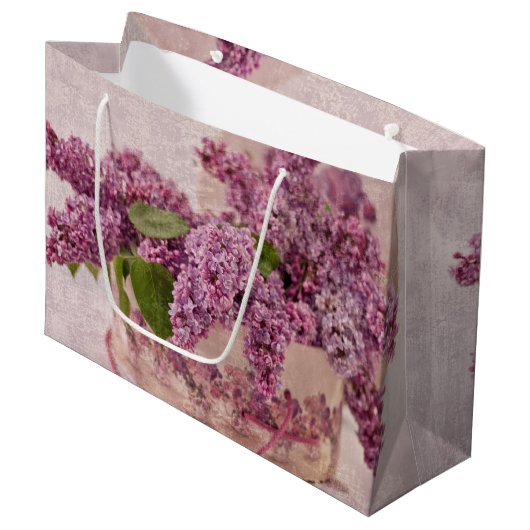 Lilacs in een Victoriaans Pet doos Groot Cadeauzakje (Voorkant Gekanteld)