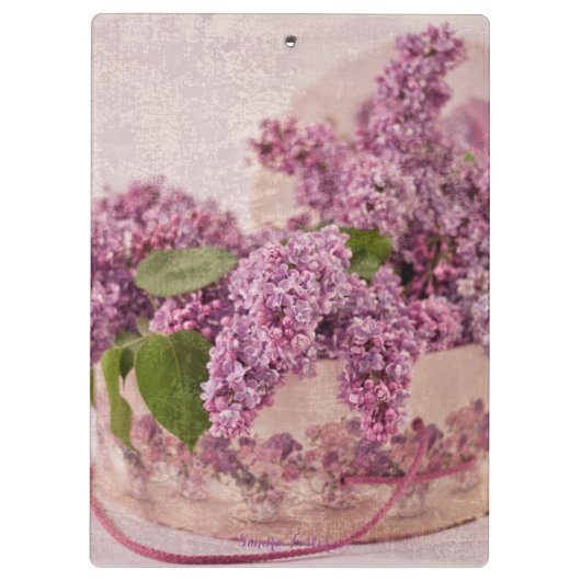 Lilacs in een Victoriaans Pet doos Klembord (Achterkant)