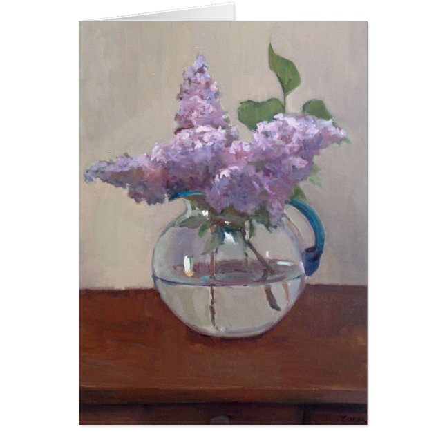 Lilacs in Glass Vase (Voorkant)