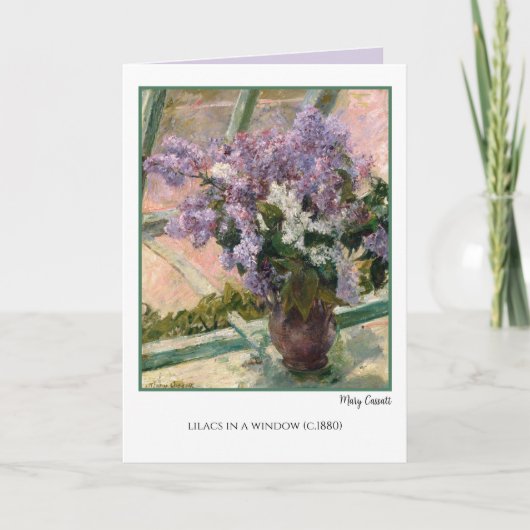 Lilacs in het raam Mary Cassatt Blank Kaart (Voorkant)