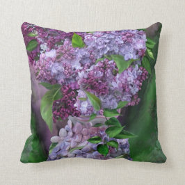 Lilacs in Lila Vase Art Decorator Pillow Kussen