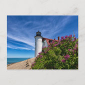 Lilacs in Point Betsie Lighthouse Briefkaart (Voorkant)