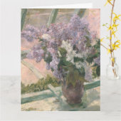 Lilacs in Window door Mary Cassatt American Paint Kaart (Gele Bloem)